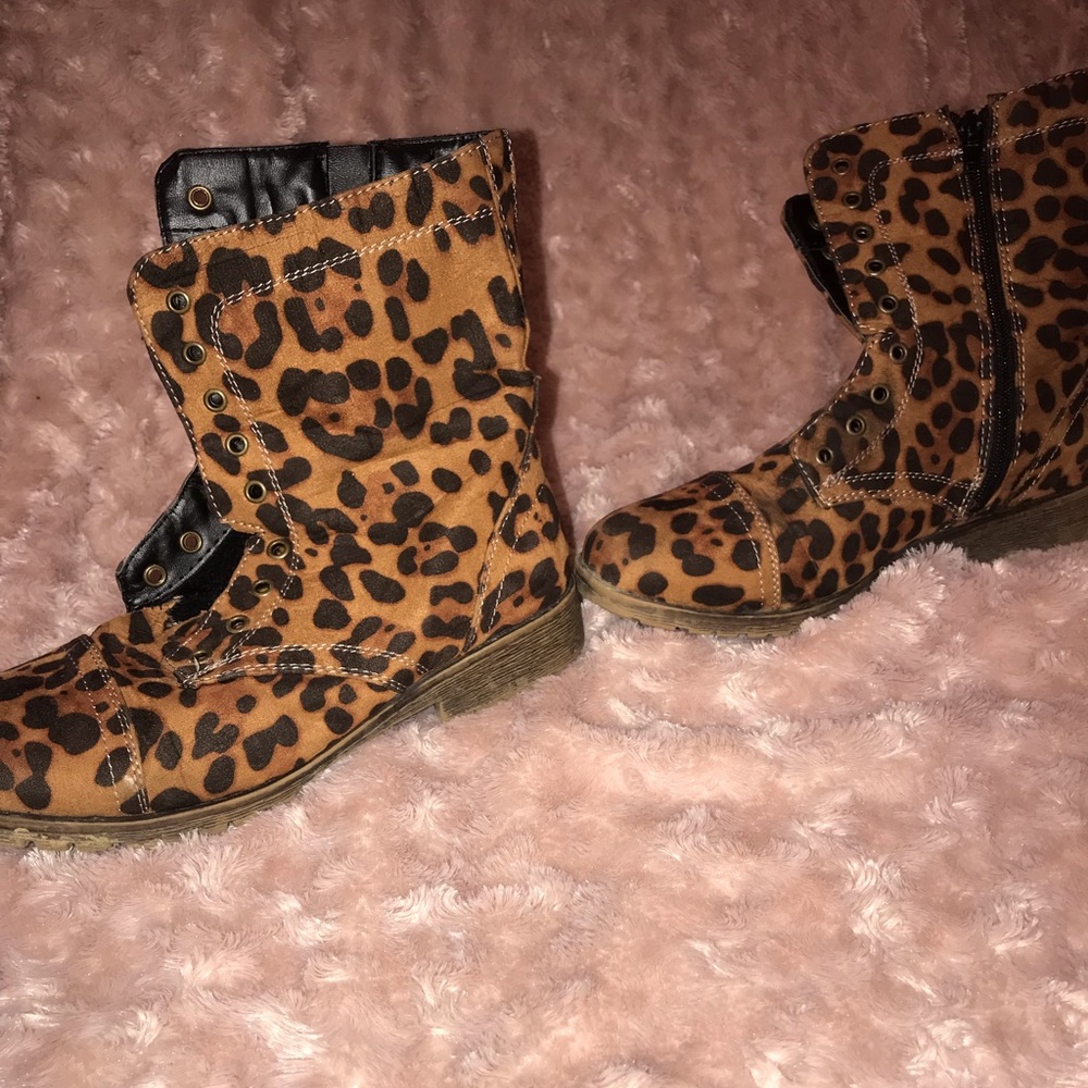 Cheetah print Combat boots❤️